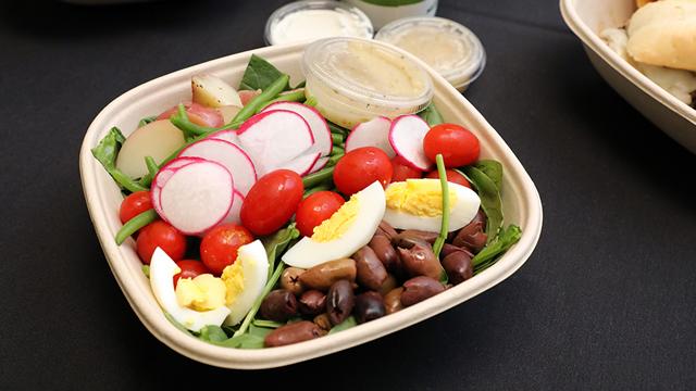 A chef's salad available through CavExperss